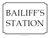 Bailiffs Station Sign
