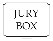 Jury Box Sign
