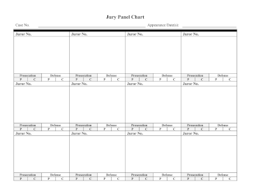 Jury Panel Chart legal pleading template